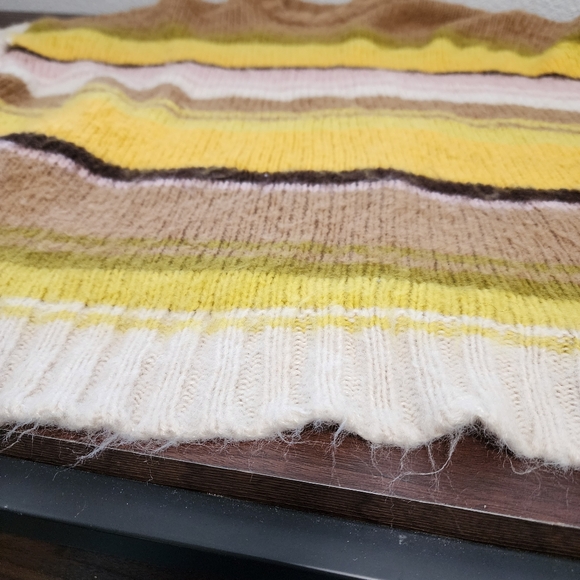 Striped Mohair Knit Pullover Sweater - Picture 8 of 10